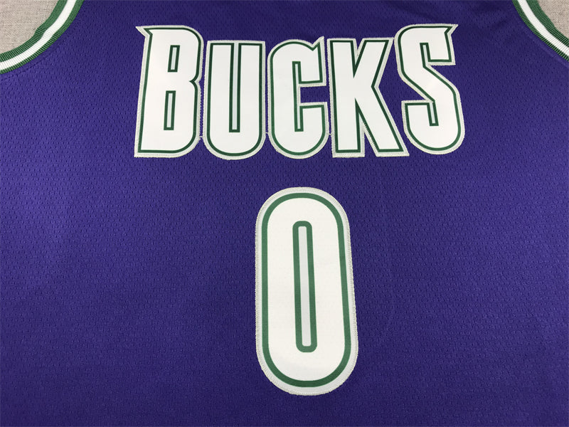 Men's Milwaukee Bucks Damian Lillard Purple Swingman Jersey - Classic Edition