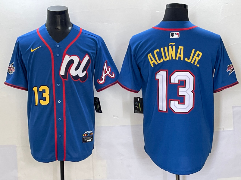 Men's National League Ronald Acuna Jr. Blue 2025 All-Star Edition Limited Player Jersey