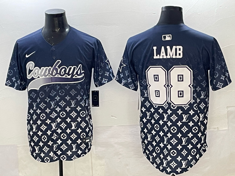 Men's Dallas Cowboys CeeDee Lamb Navy Team Game Player Jersey