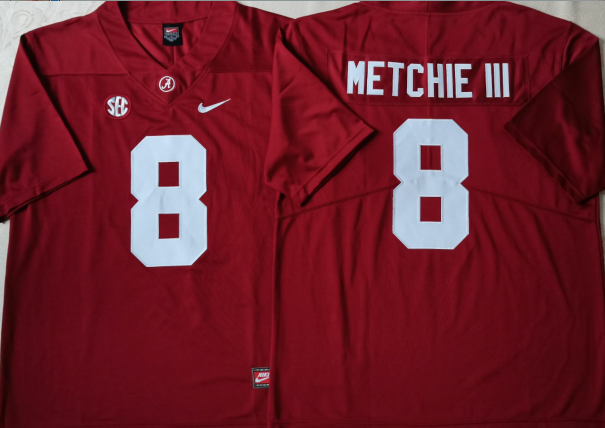 Men's Alabama Crimson Tide John Metchie III Crimson Player Game Jersey