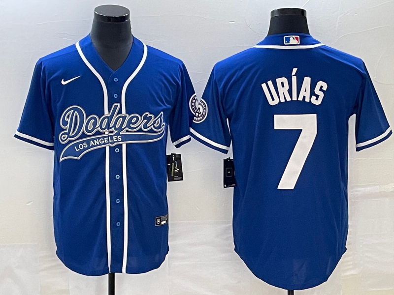Men's Los Angeles Dodgers Julio Urias Royal Player Jersey Joint Edition