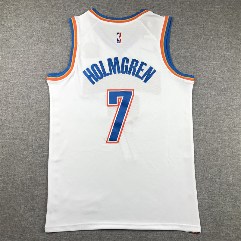 Men's Oklahoma City Thunder Chet Holmgren White Swingman Jersey - Association Edition