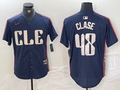 Men's Cleveland Guardians Emmanuel Clase Navy 2024 City Connect Limited Jersey