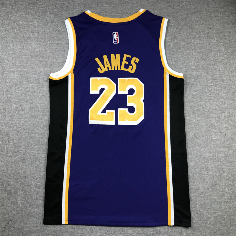 Men's Los Angeles Lakers LeBron James NBA Purple Swingman Jersey