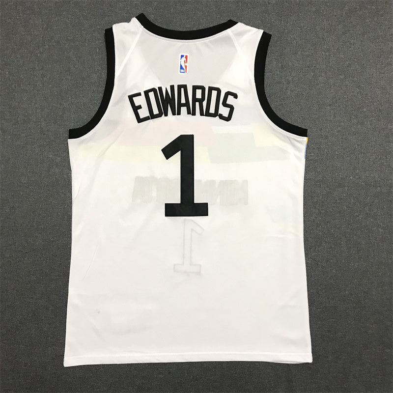 Men's Minnesota Timberwolves Anthony Edwards White Swingman Jersey - City Edition