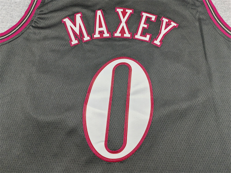 Men's Philadelphia 76ers Tyrese Maxey Black Swingman Jersey - Classic Edition