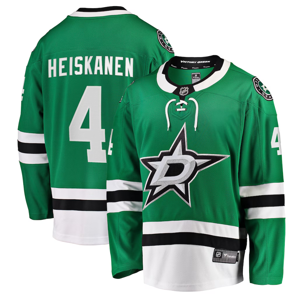 Men's Dallas Stars Miro Heiskanen Fanatics Kelly Green Team Color Breakaway Player Jersey