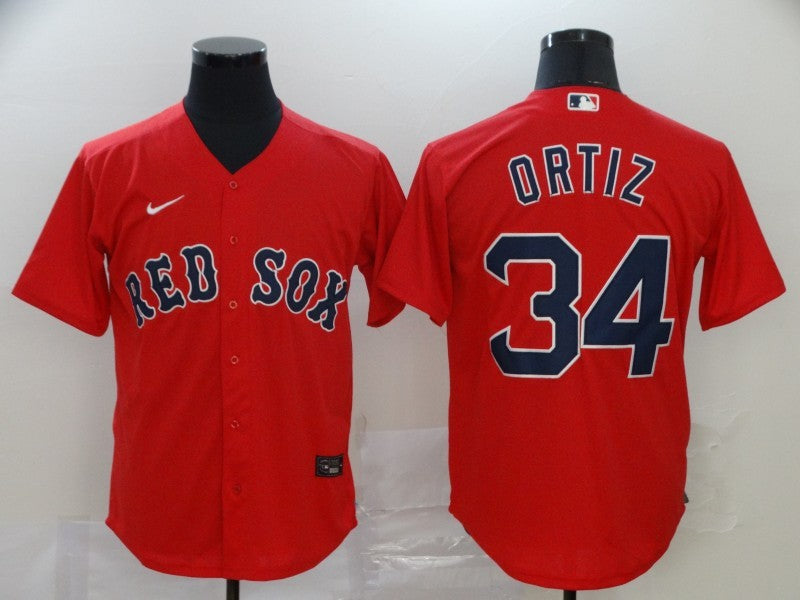 Men's Boston Red Sox David Ortiz Red Replica Baseball Jersey