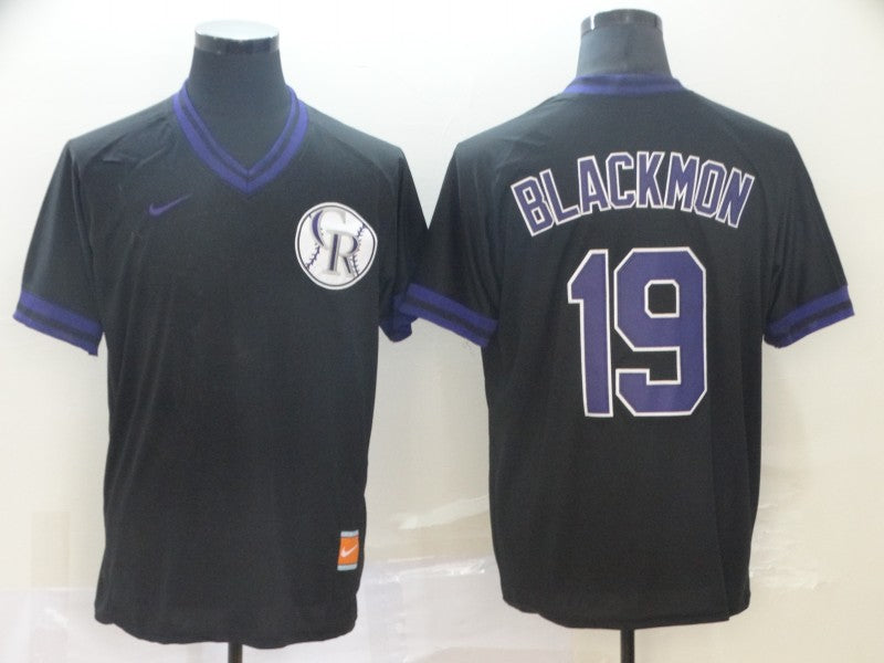 Men's Colorado Rockies Charlie Blackmon Black Replica Baseball Jersey
