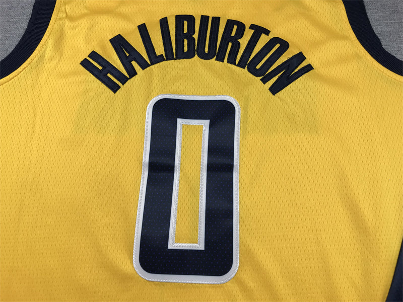 Men's Indiana Pacers Tyrese Haliburton Gold Swingman Jersey - Statement Edition