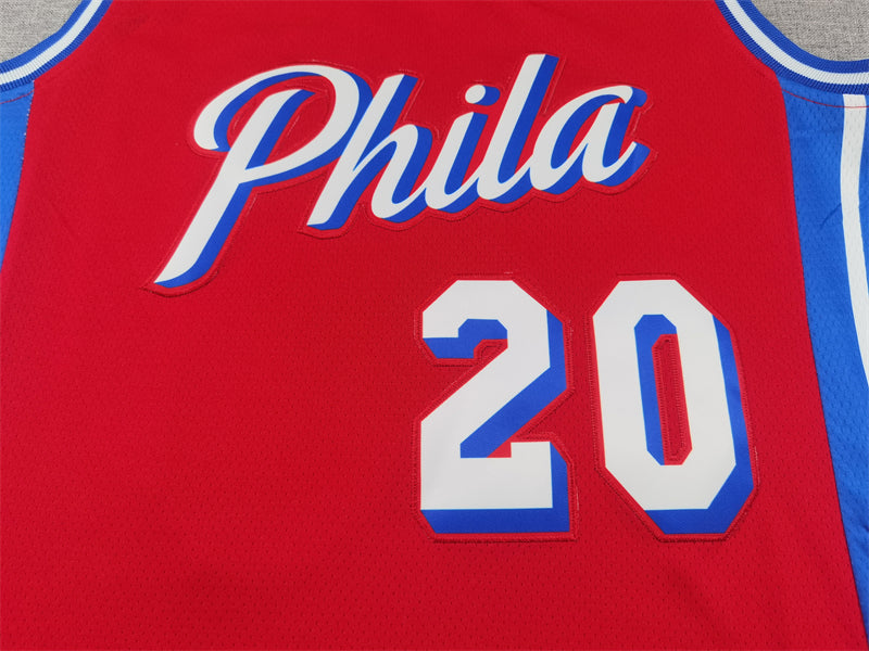 Men's Philadelphia 76ers Jared McCain Red Swingman Jersey - Statement Edition
