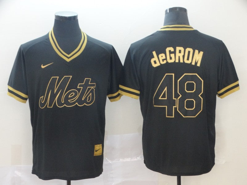 Men's New York Mets Jacob deGrom Black Stitched Jersey