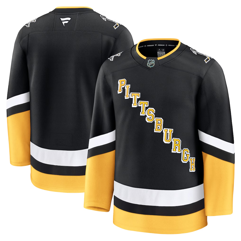 Men's Pittsburgh Penguins Fanatics Black Alternate Premium Blank Jersey