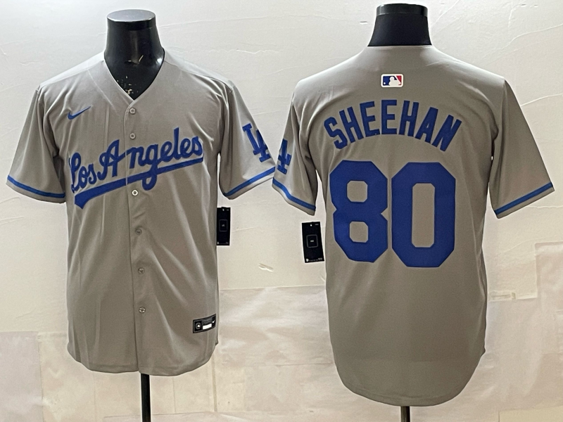Men's Los Angeles Dodgers Bobby Miller Sheehan Gray Road Replica Jersey