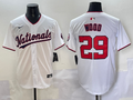 Men's Washington Nationals James Wood White Home Replica Player Jersey