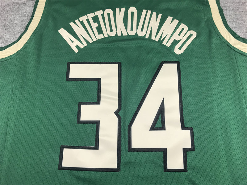 Men's Milwaukee Bucks Giannis Antetokounmpo Green Swingman Jersey
