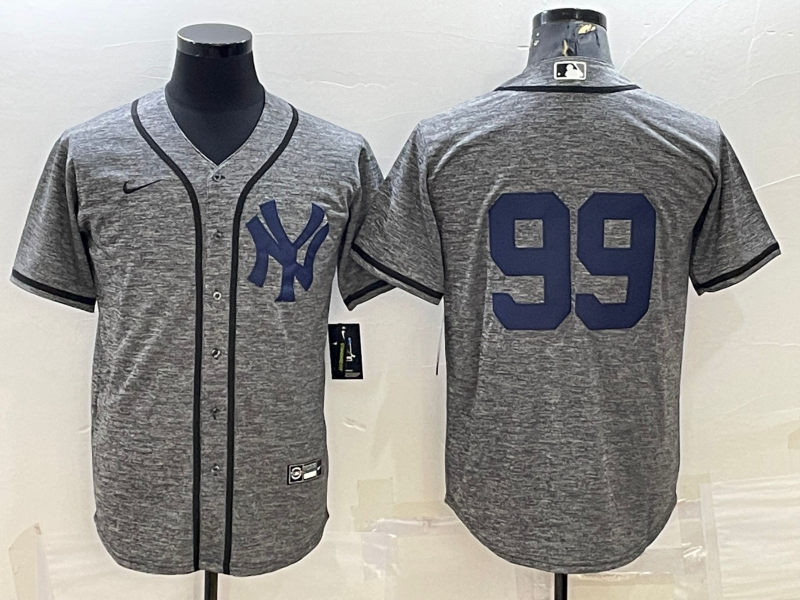 Men's New York Yankees Aaron Judge Gray Replica Team Name Jersey