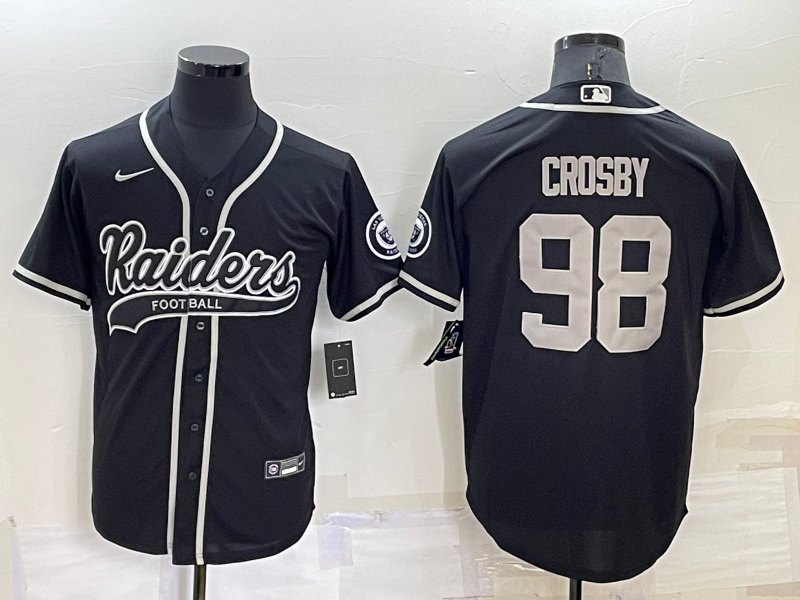 Men's Las Vegas Raiders Maxx Crosby Black Game Jersey Joint Edition
