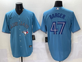 Men's Toronto Blue Jays Addison Barger Powder Blue Replica Player Jersey