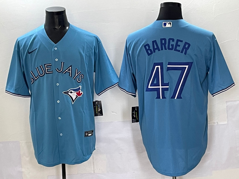 Men's Toronto Blue Jays Addison Barger Powder Blue Replica Player Jersey