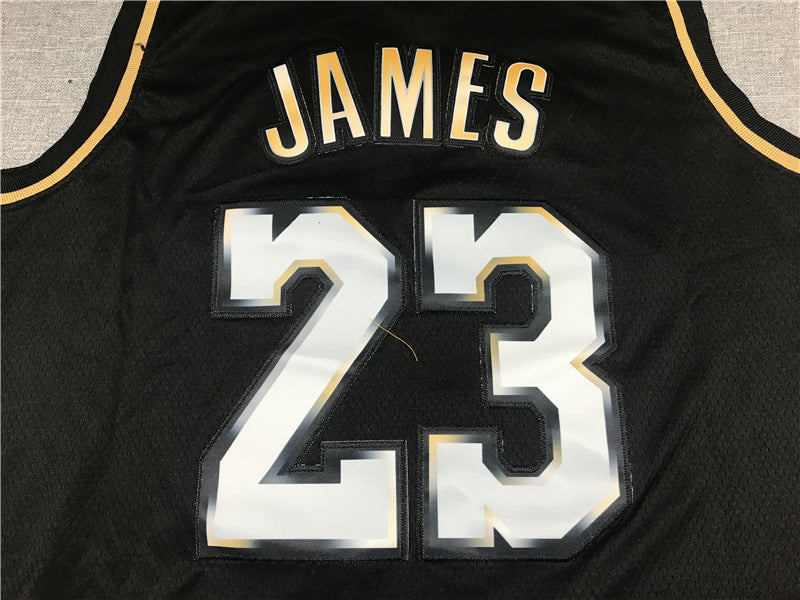 Men's Los Angeles Lakers LeBron James Black Swingman Player Jersey