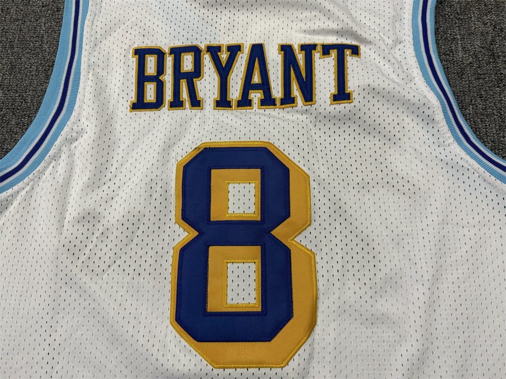 Men's Los Angeles Lakers Kobe Bryant 1996-97 White Hardwood Classics Authentic Jersey