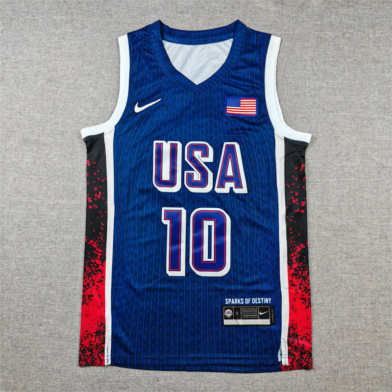 Men's 2024 USA Dream Team Jayson Tatum Navy Authentic Player Jersey