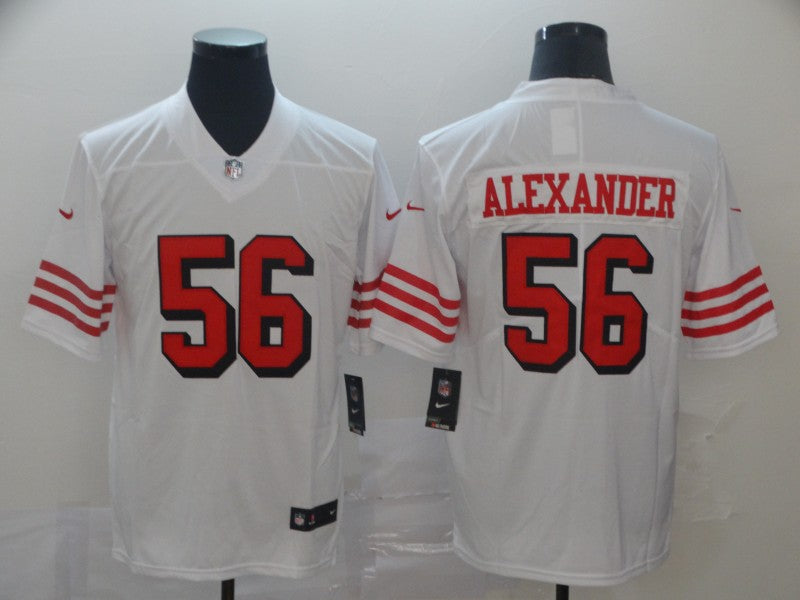 Men's San Francisco 49ers Kwon Alexander White Game Player Jersey