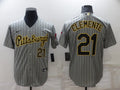 Men's Pittsburgh Pirates Roberto Clemente Gray Authentic Game Jersey