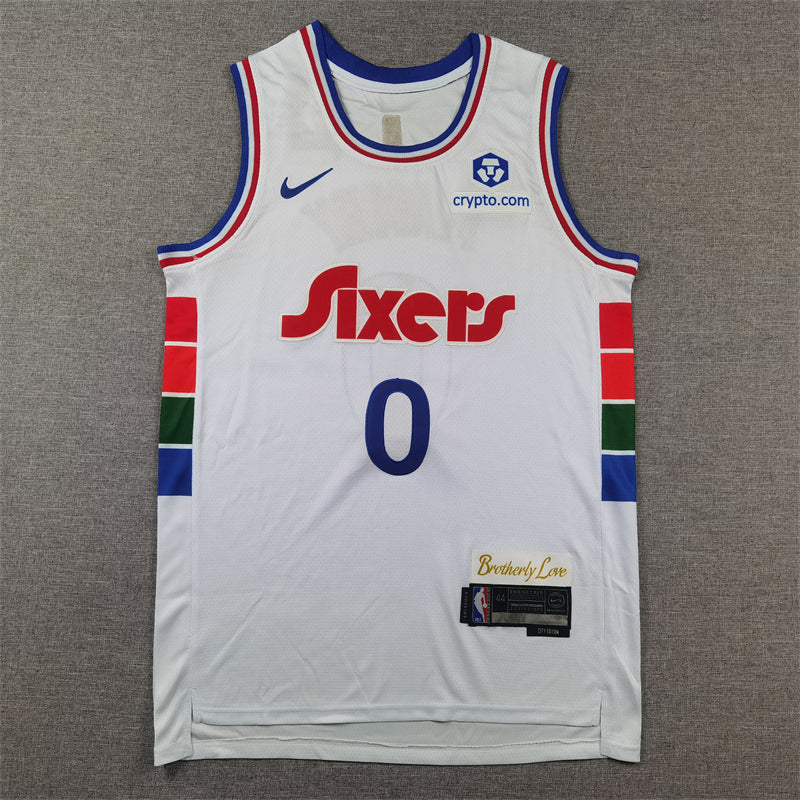 Men's Philadelphia 76ers Tyrese Maxey White 2024/25 Swingman Player Jersey - City Edition