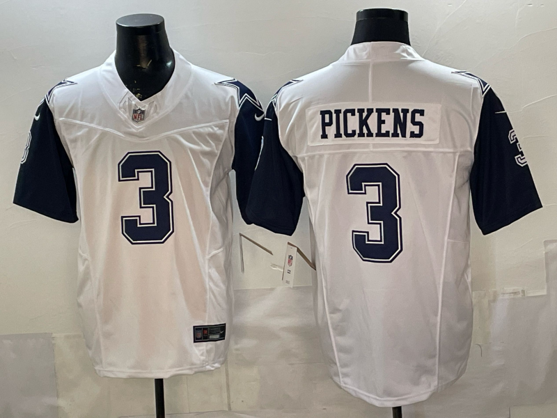 Men's Dallas Cowboys George Pickens White Alternate Game Team Jersey