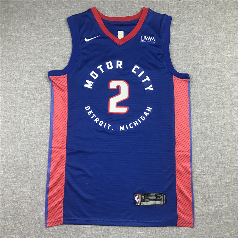 Men's Detroit Pistons Cade Cunningham Blue 2020/21 Swingman Fashion Jersey