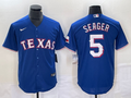 Men's Texas Rangers Corey Seager Blue Replica Baseball Jersey