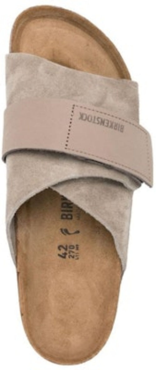 Birkenstock 1015573ST Suede Taupe Brown Slide Sandals