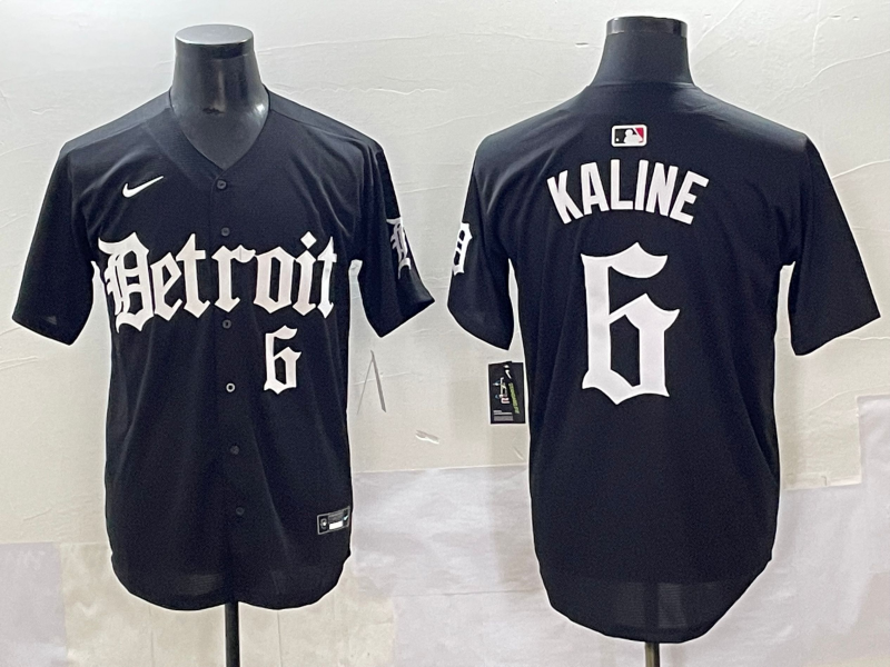 Men's Detroit Tigers Al Kaline Black Limited Player Jersey