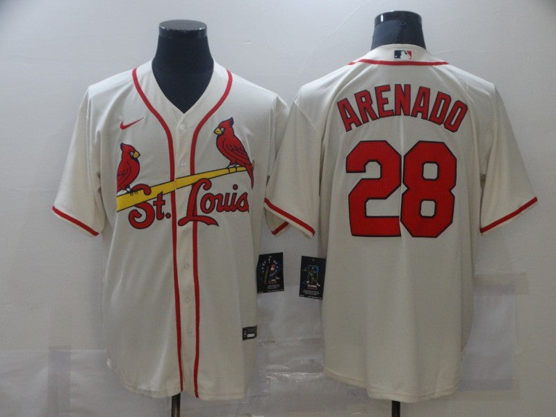 Men's St. Louis Cardinals Nolan Arenado Beige Replica Baseball Jersey