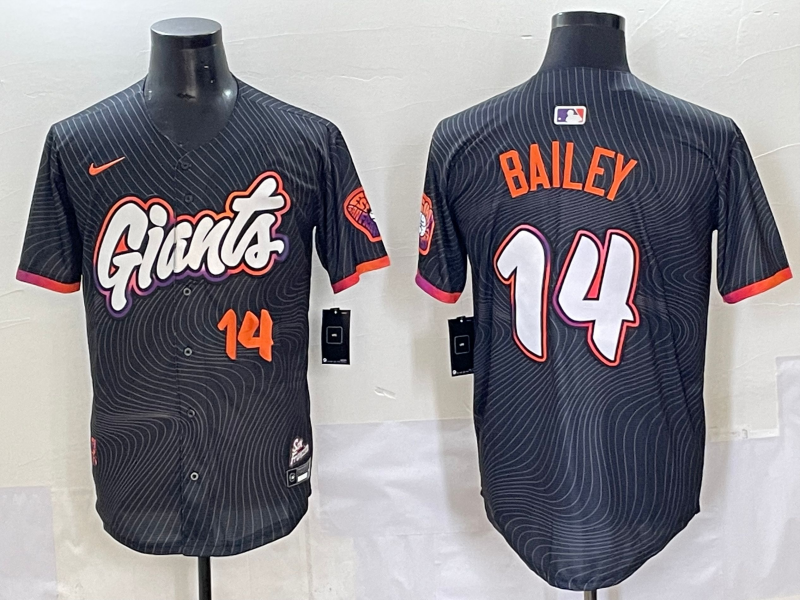 Men's San Francisco Giants Patrick Bailey Anthracite 2025 City Connect Limited Jersey