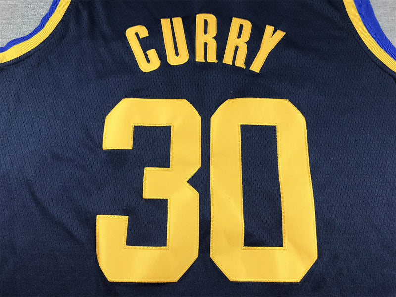 Men's Golden State Warriors Stephen Curry Navy Swingman Jersey - Statement Edition