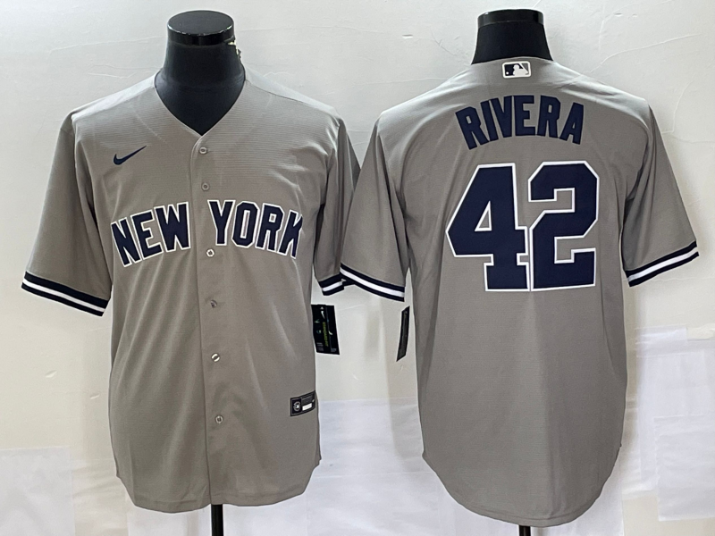 Men's New York Yankees Mariano Rivera Gray Replica Player Jersey