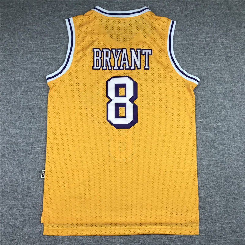 Men's Los Angeles Lakers Kobe Bryant Yellow 1996-97 Hardwood Classics Authentic Jersey