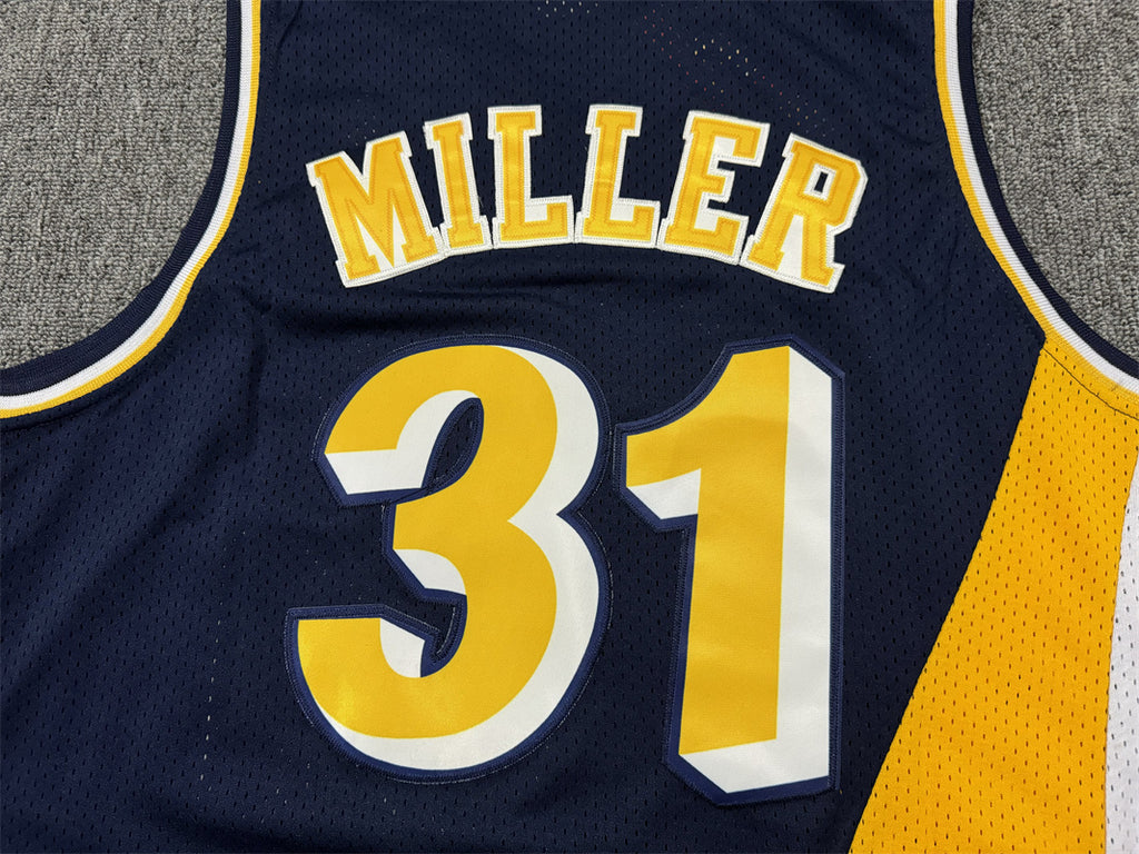 Men's Indiana Pacers Reggie Miller Navy Replica Jersey