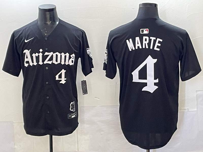 Men's Arizona Diamondbacks Ketel Marte Black Replica Player Jersey