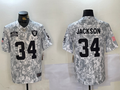 Men's Las Vegas Raiders Bo Jackson Arctic Camo 2024 Salute to Service Retired Player Limited Jersey