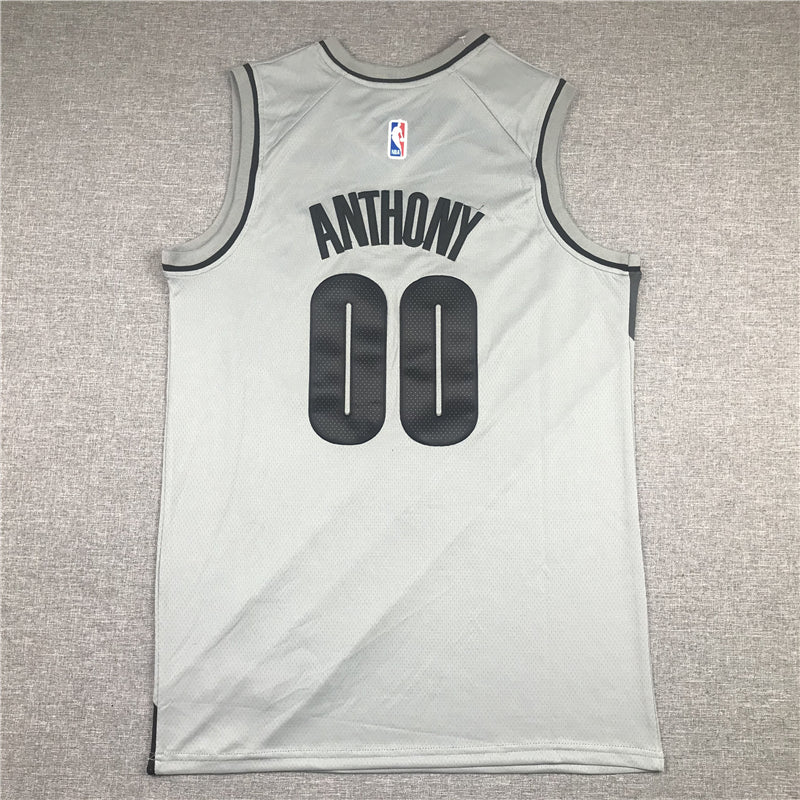 Men's Portland Trail Blazers Carmelo Anthony Gray Swingman Player Jersey