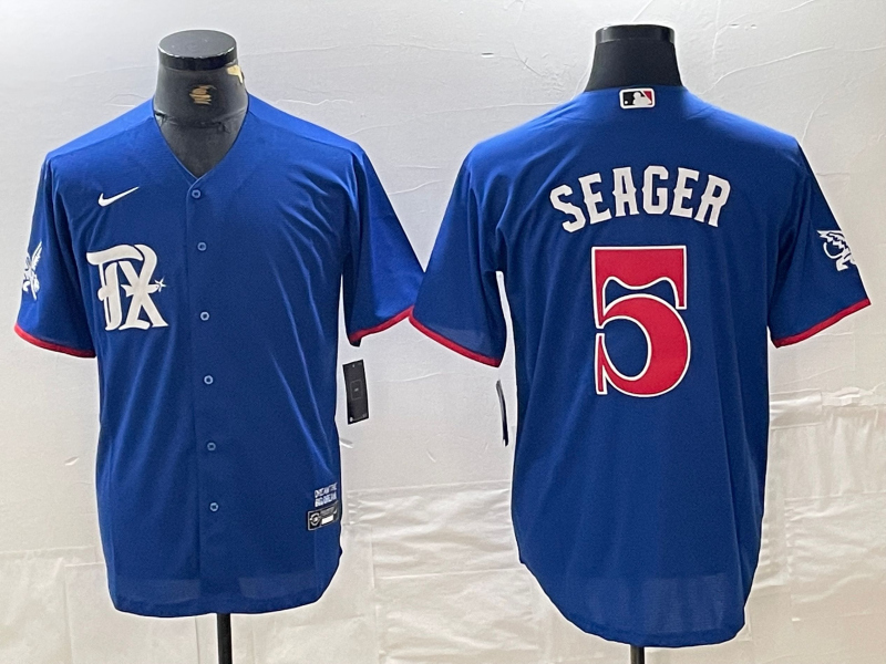 Men's Texas Rangers Corey Seager Royal City Connect Limited Player Jersey