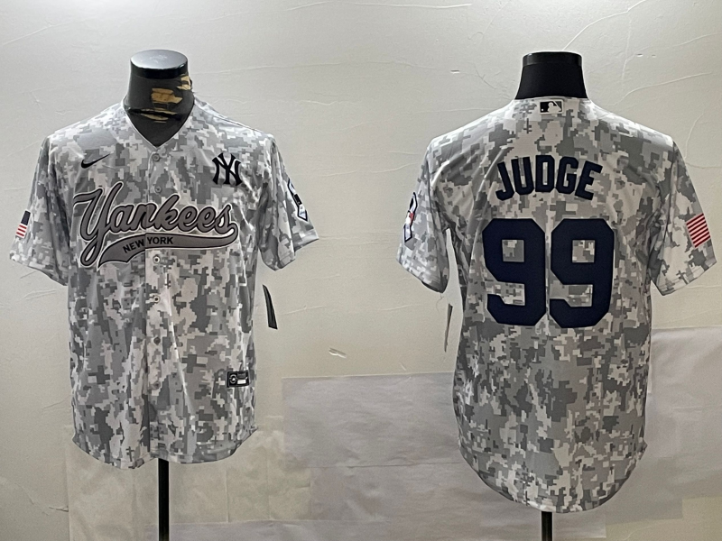 Men's New York Yankees Aaron Judge Arctic Camo 2024 Salute to Service Limited Jersey