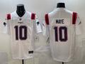 Men's New England Patriots Drake Maye White Player Game Jersey