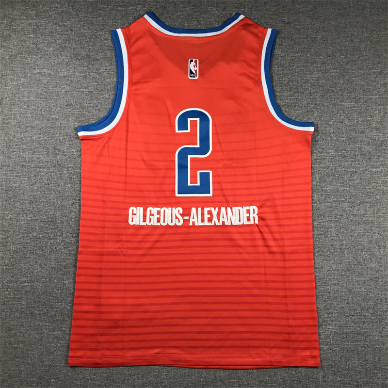 Men's Oklahoma City Thunder Shai Gilgeous-Alexander Orange 2022/23 Swingman Jersey - Statement Edition