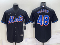Men's New York Mets Jacob deGrom Black Replica Baseball Jersey