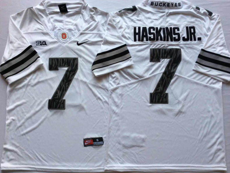 Men's Ohio State Buckeyes Dwayne Haskins White Player Jersey